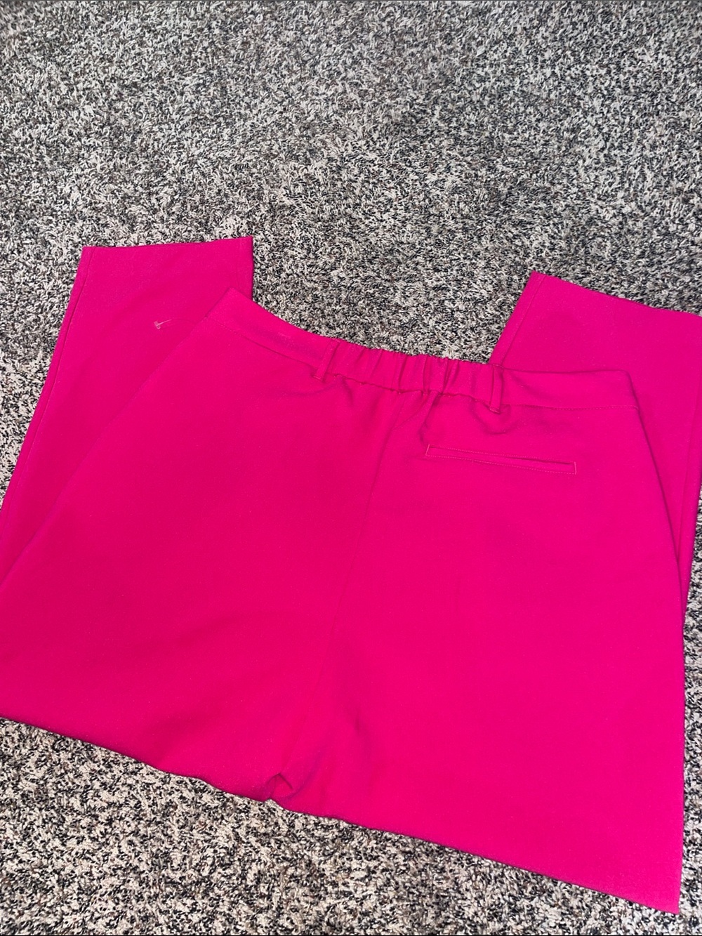 Old Navy Pleated Extra High Rise Taylor Trouser Straight Pants Pink Size XL NWOT - Picture 6 of 9